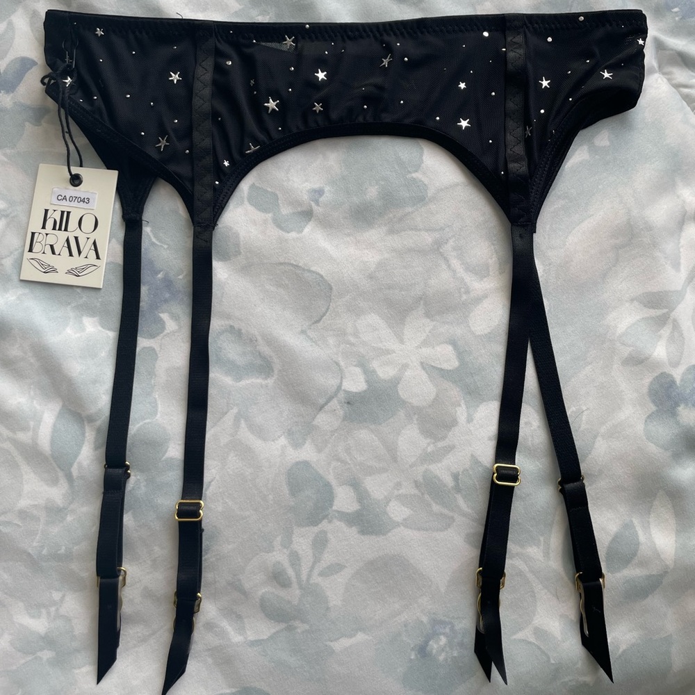 Kilo Brava black garter belt